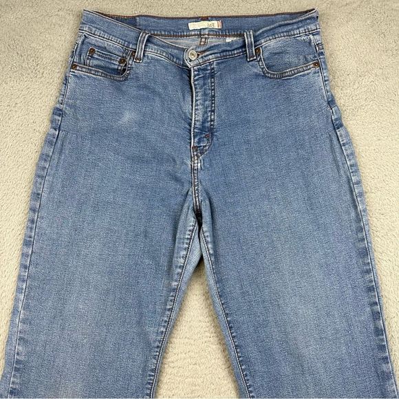 Levis 512 Jeans Womens 14S Blue Perfectly Slimming Straight Denim Stretch Casual - Picture 2 of 16